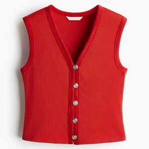 H&M Vibrant Red Knit Vest